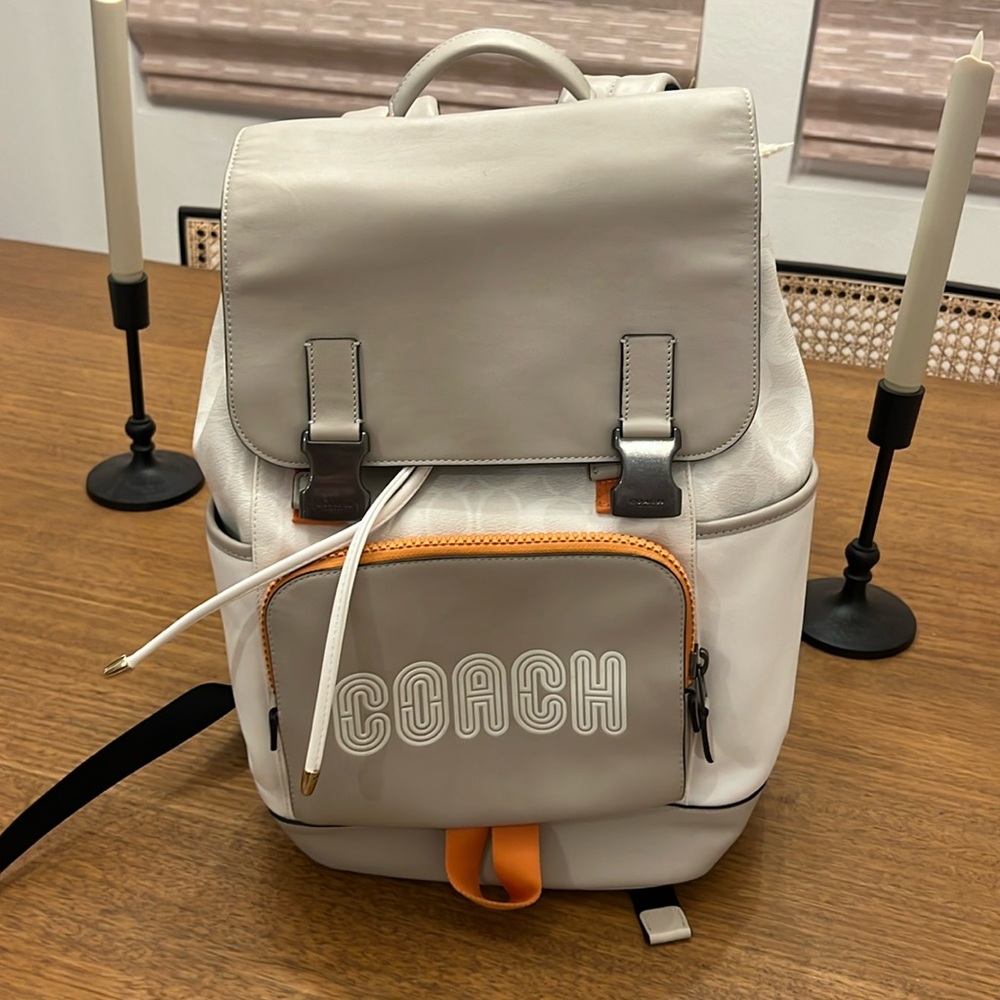 Coach Laptop Backpack perfect for traveling with a laptop or tablet.